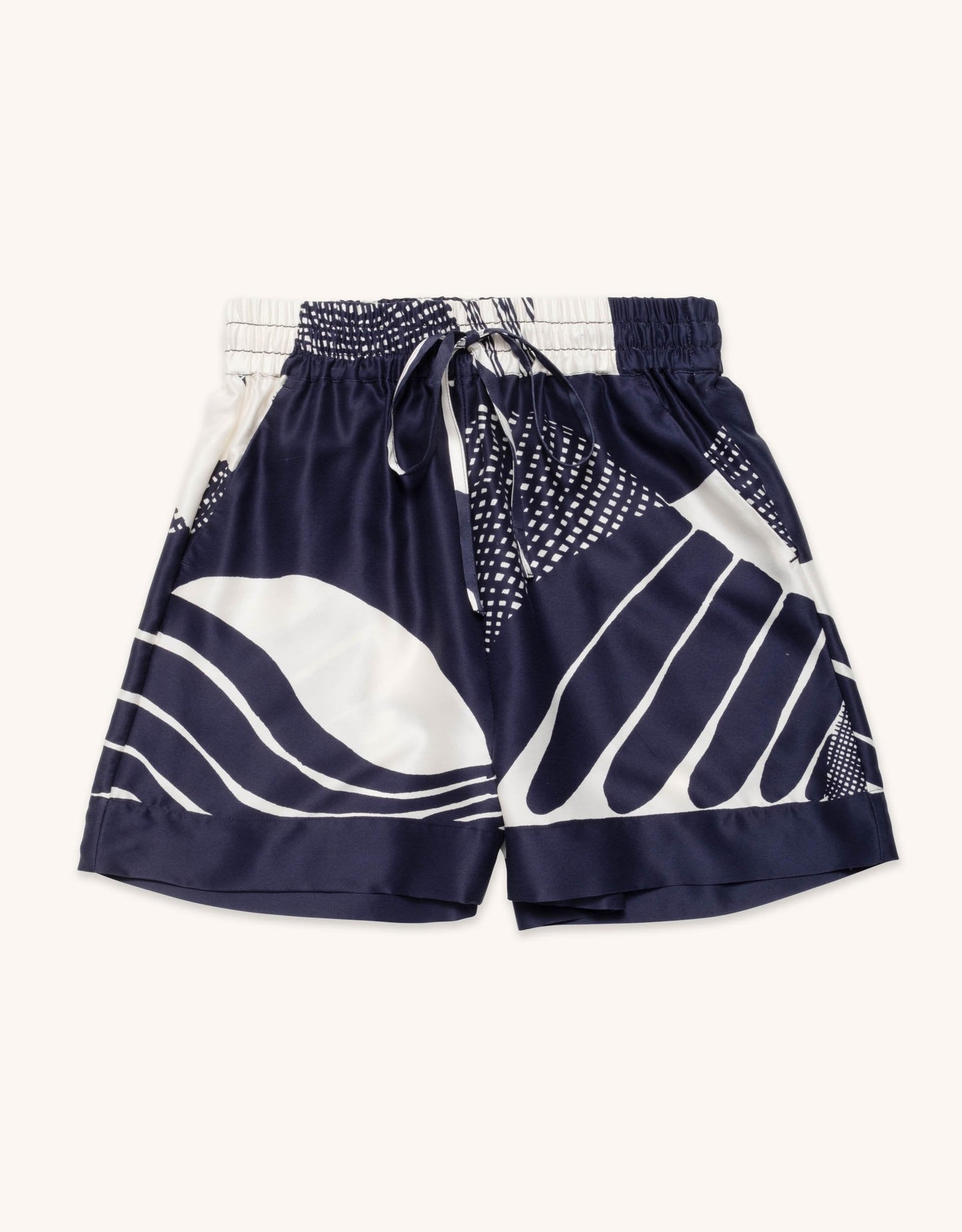 washable silk wide leg short