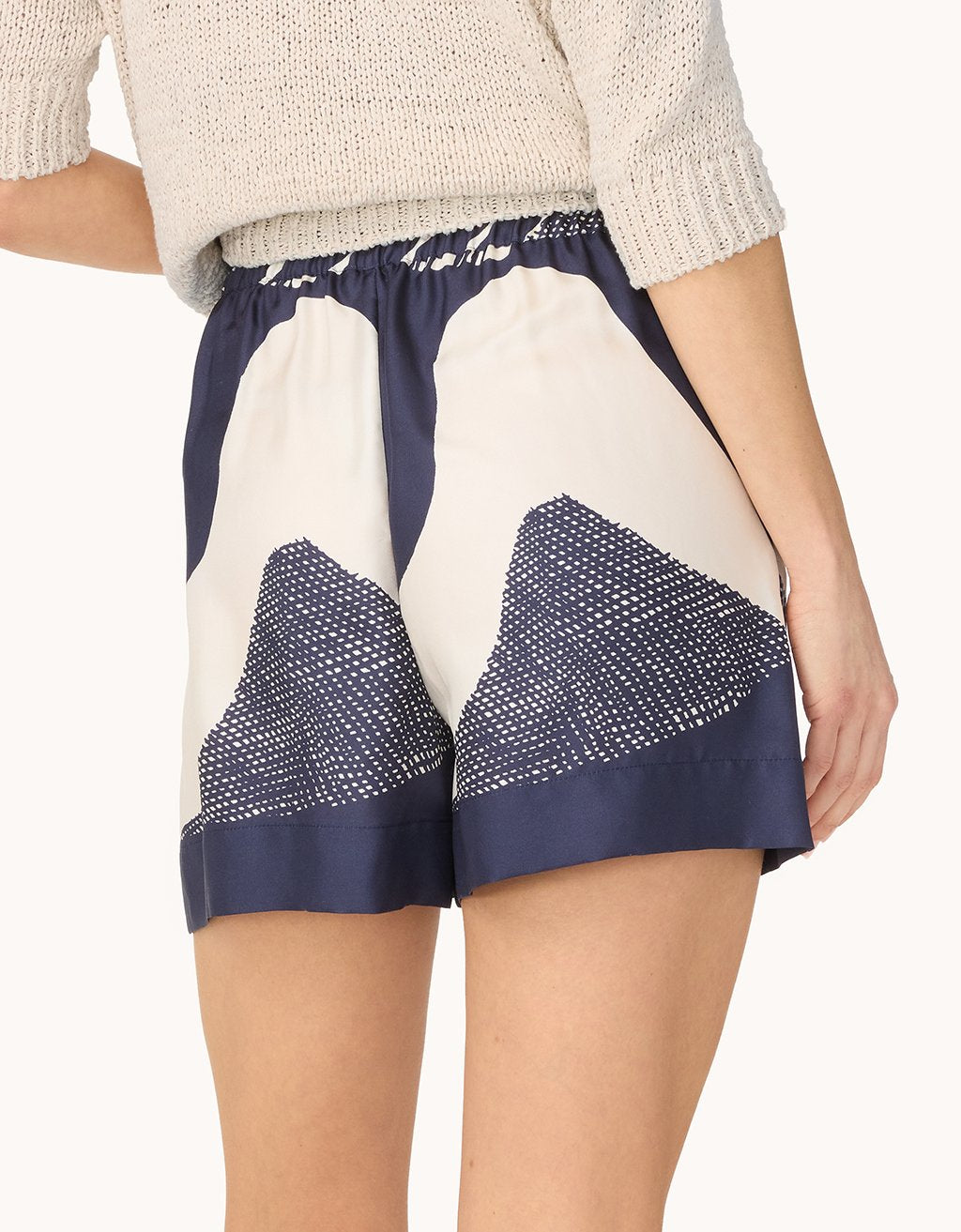 washable silk wide leg short