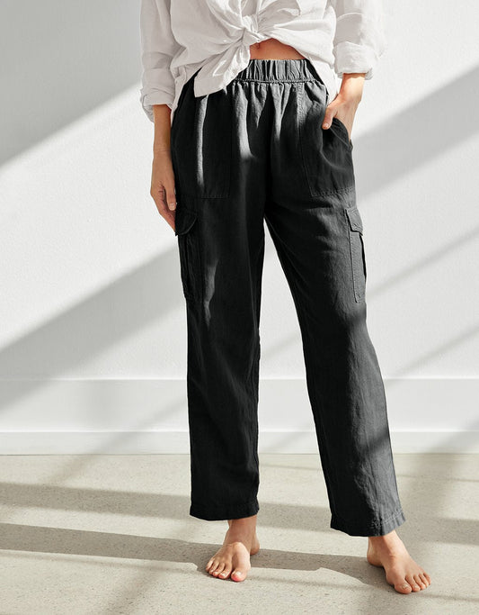 linen cargo pant