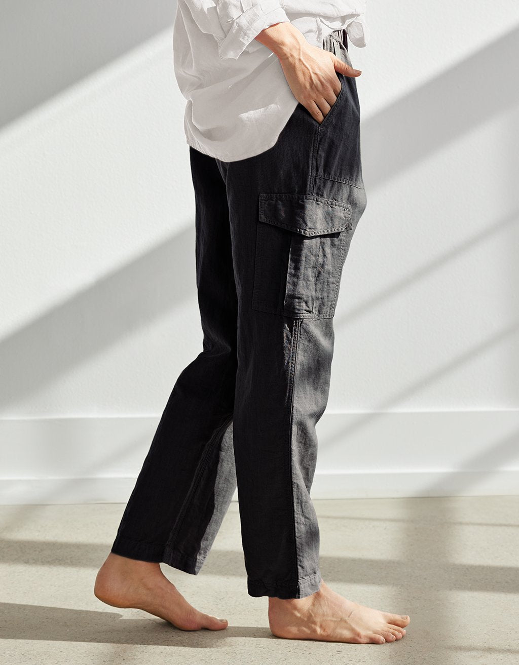 linen cargo pant