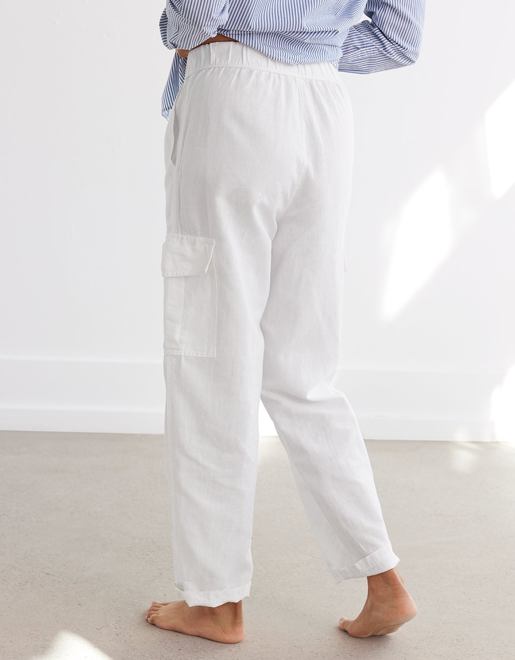 linen cargo pant