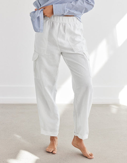 linen cargo pant