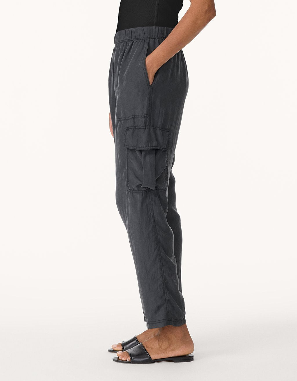 washable silk cargo pant