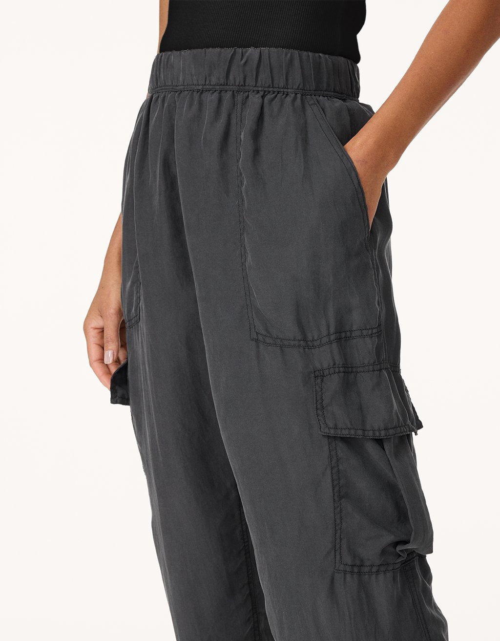 washable silk cargo pant