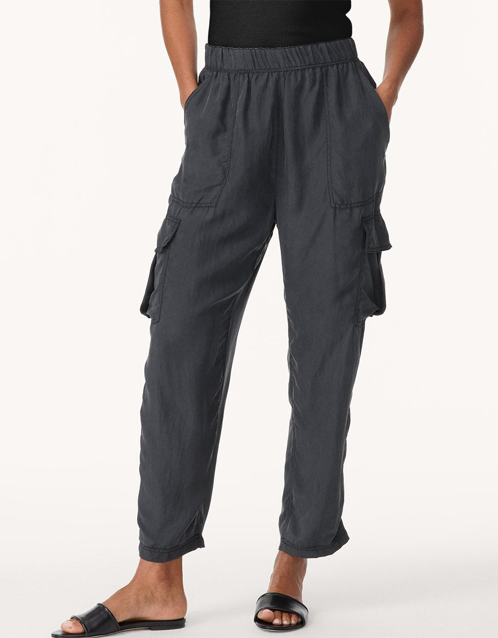 washable silk cargo pant