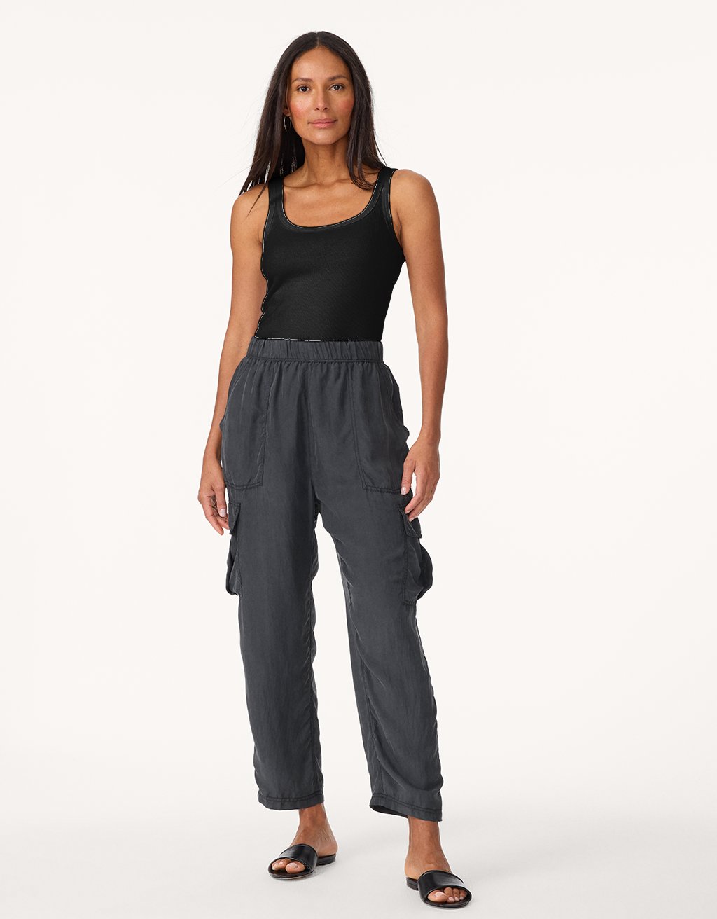 washable silk cargo pant