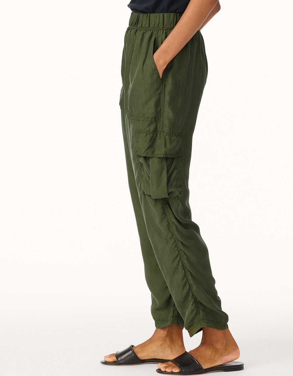 washable silk cargo pant