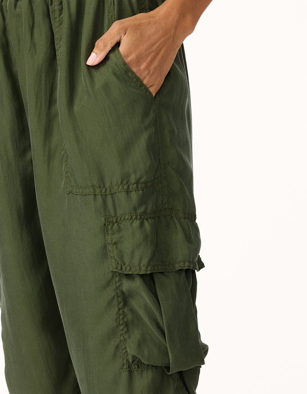 washable silk cargo pant