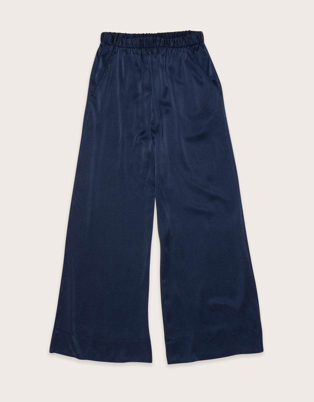 silk charmeuse wide leg pant
