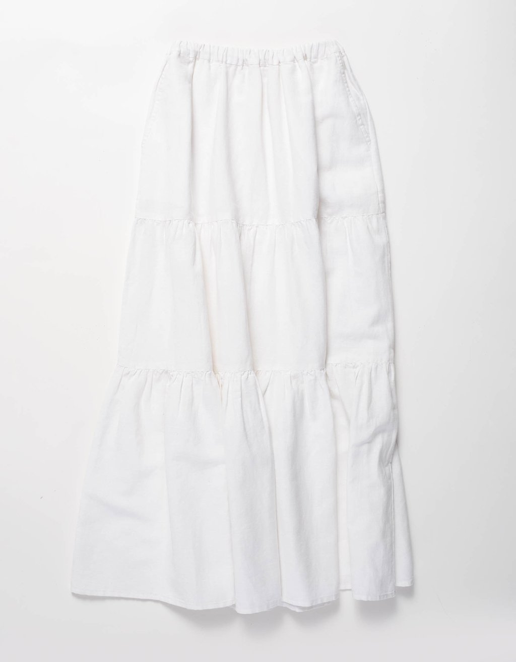 linen tiered skirt