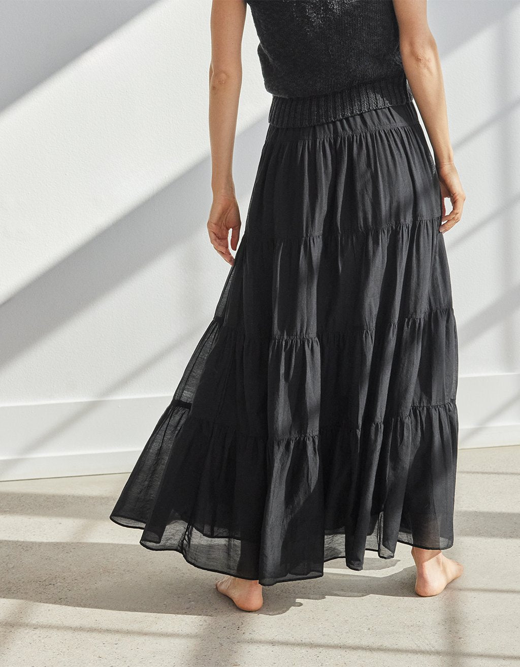 cotton silk skirt