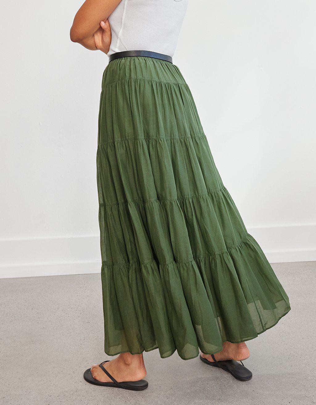 cotton silk skirt