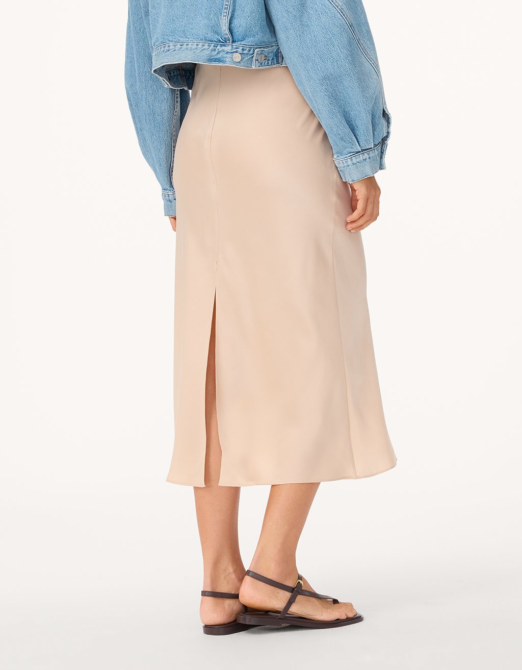 silk column skirt