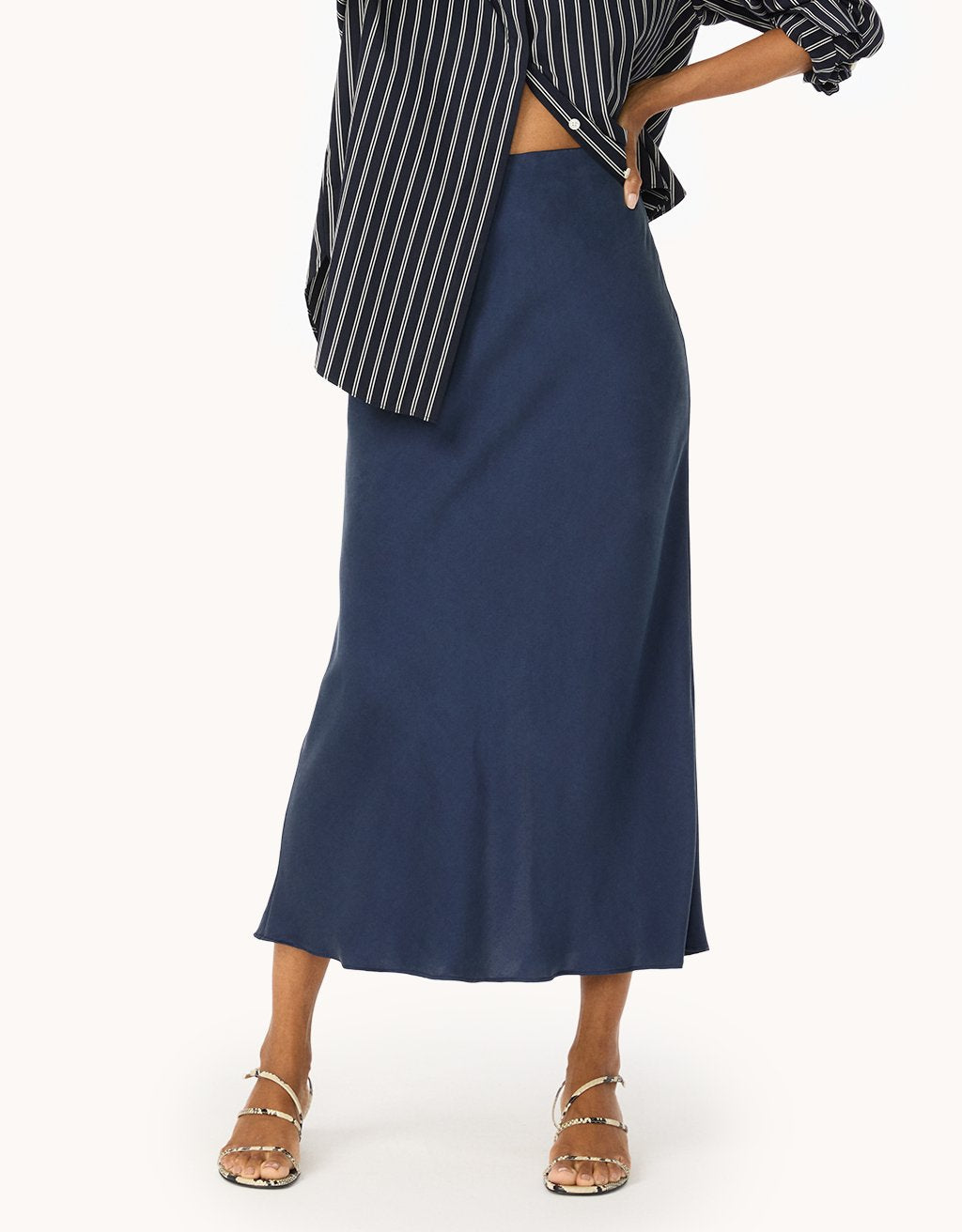 silk column skirt