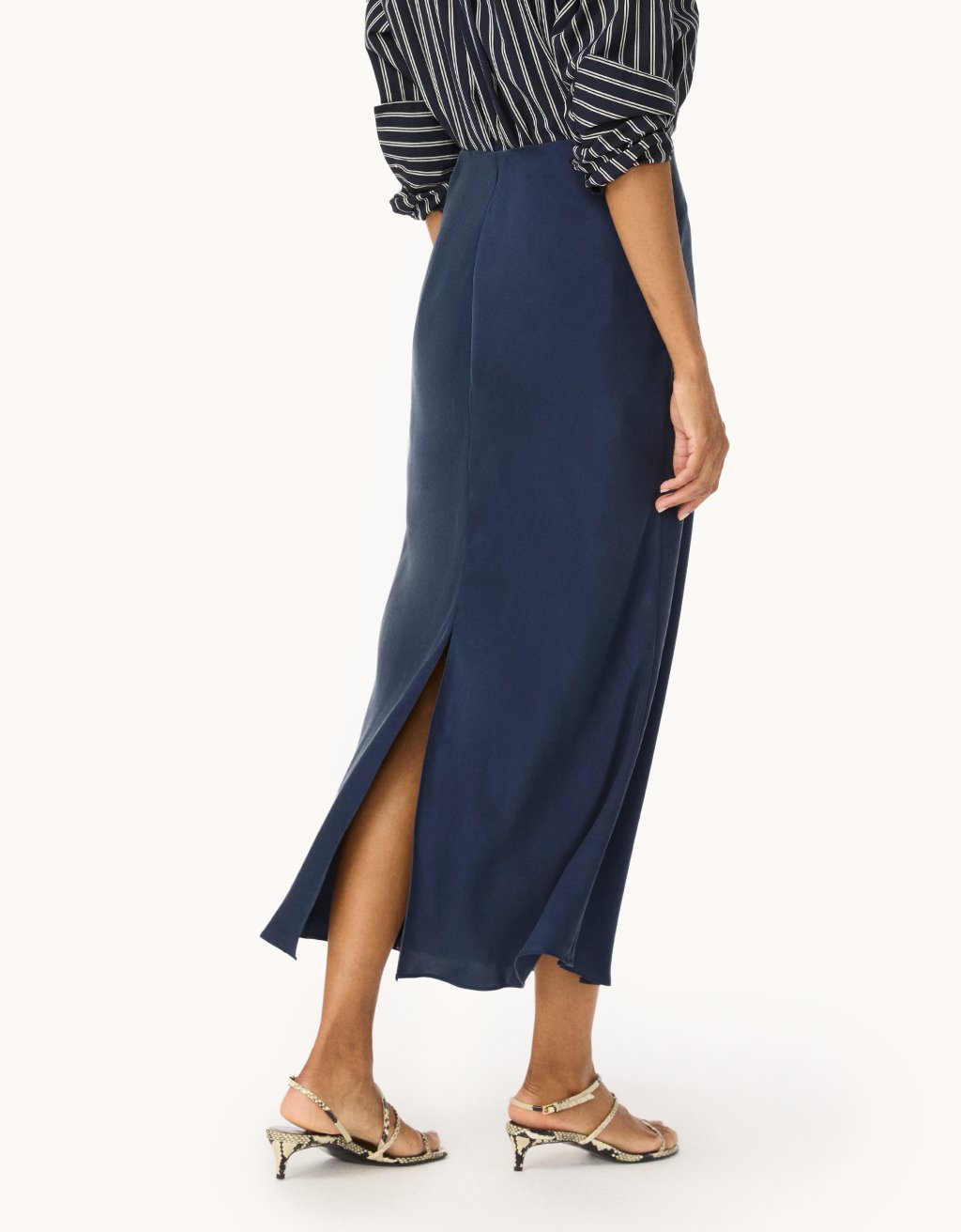 silk column skirt