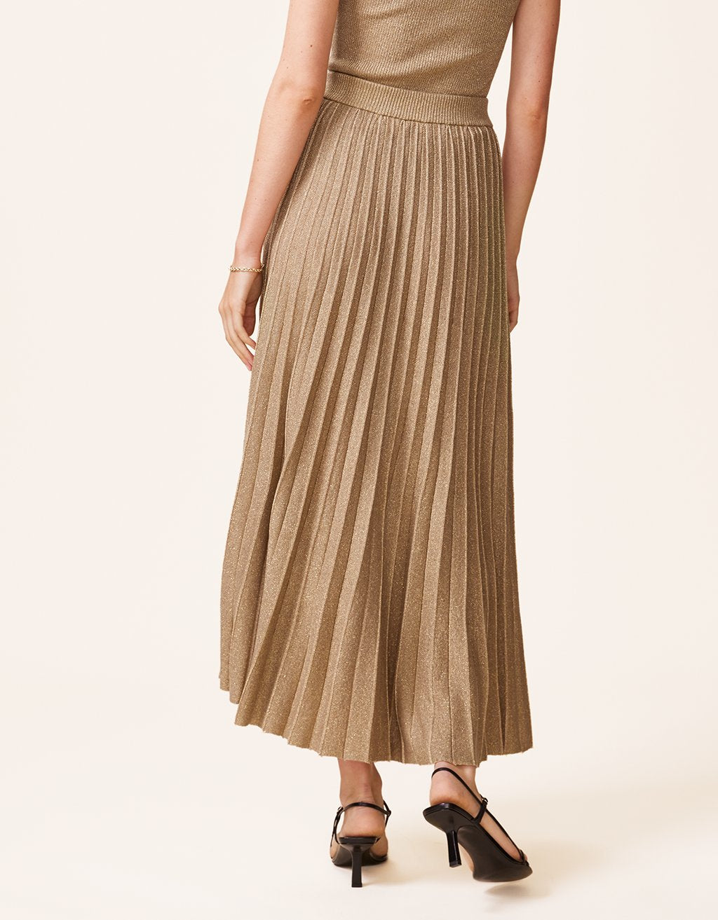 shimmer knit skirt