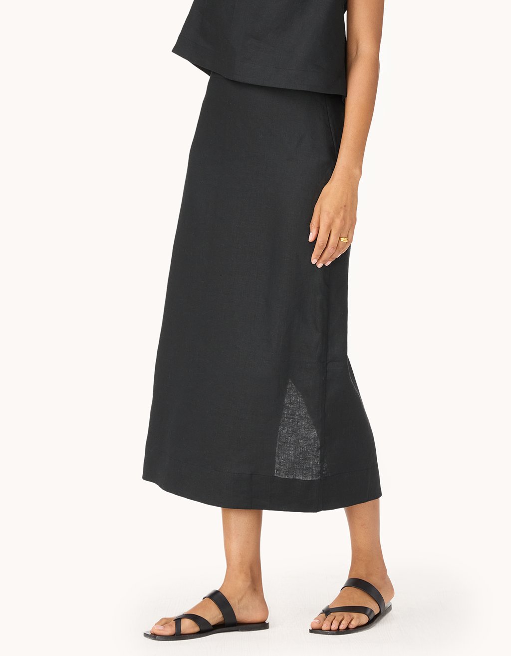 linen pencil skirt