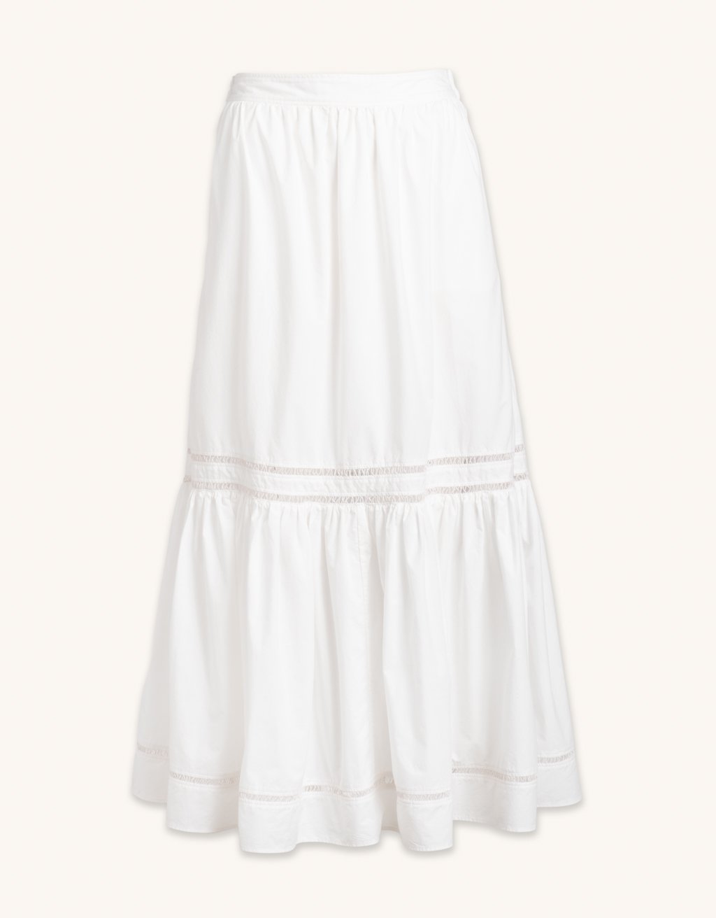 poplin tiered skirt