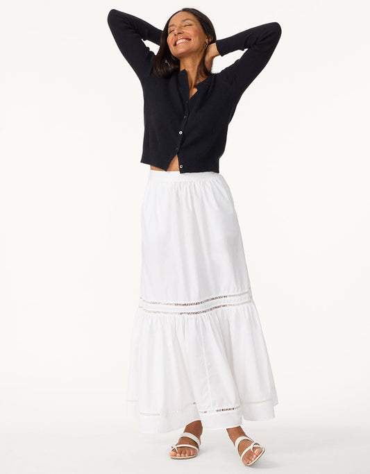 poplin tiered skirt