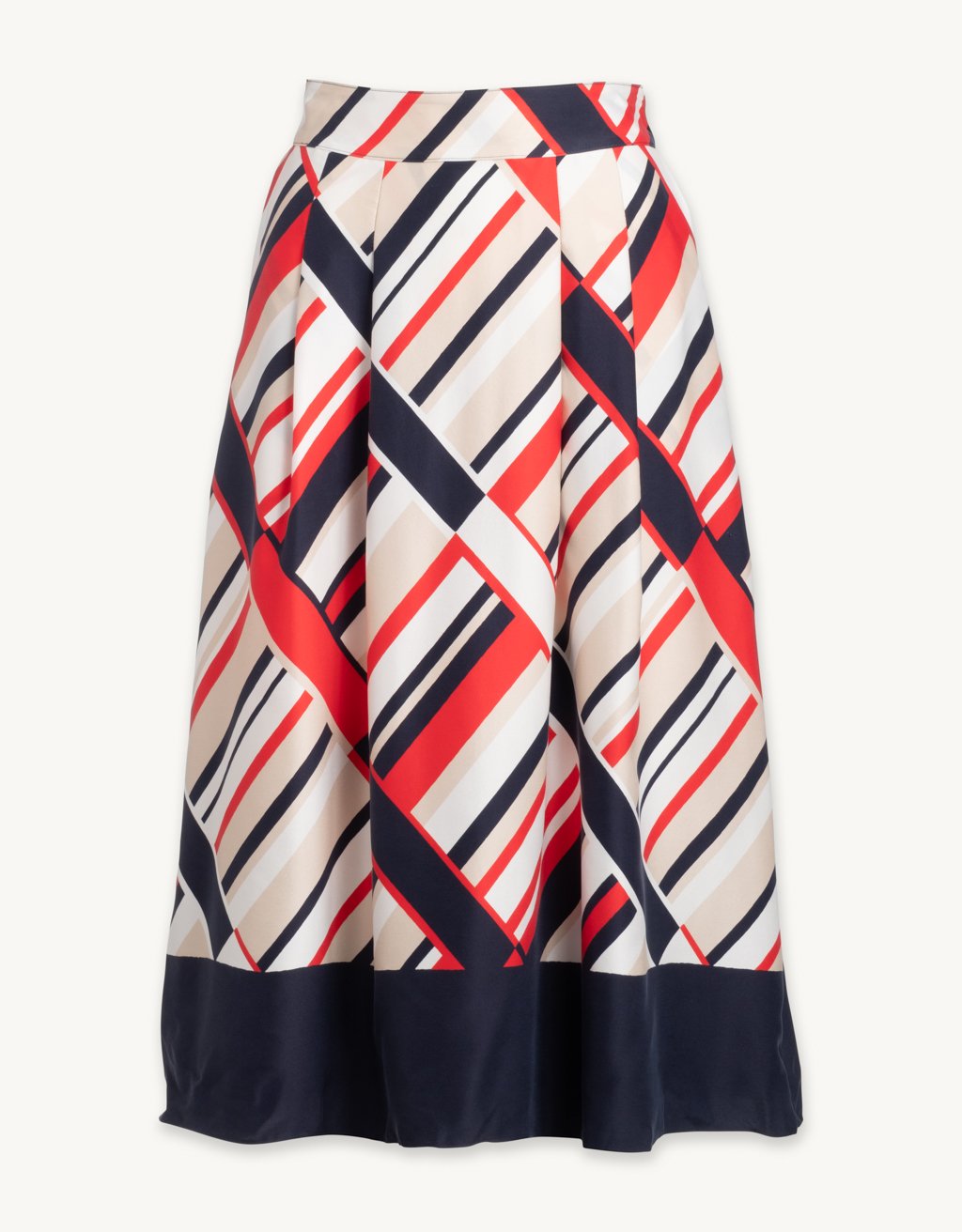 printed silk charmeuse skirt