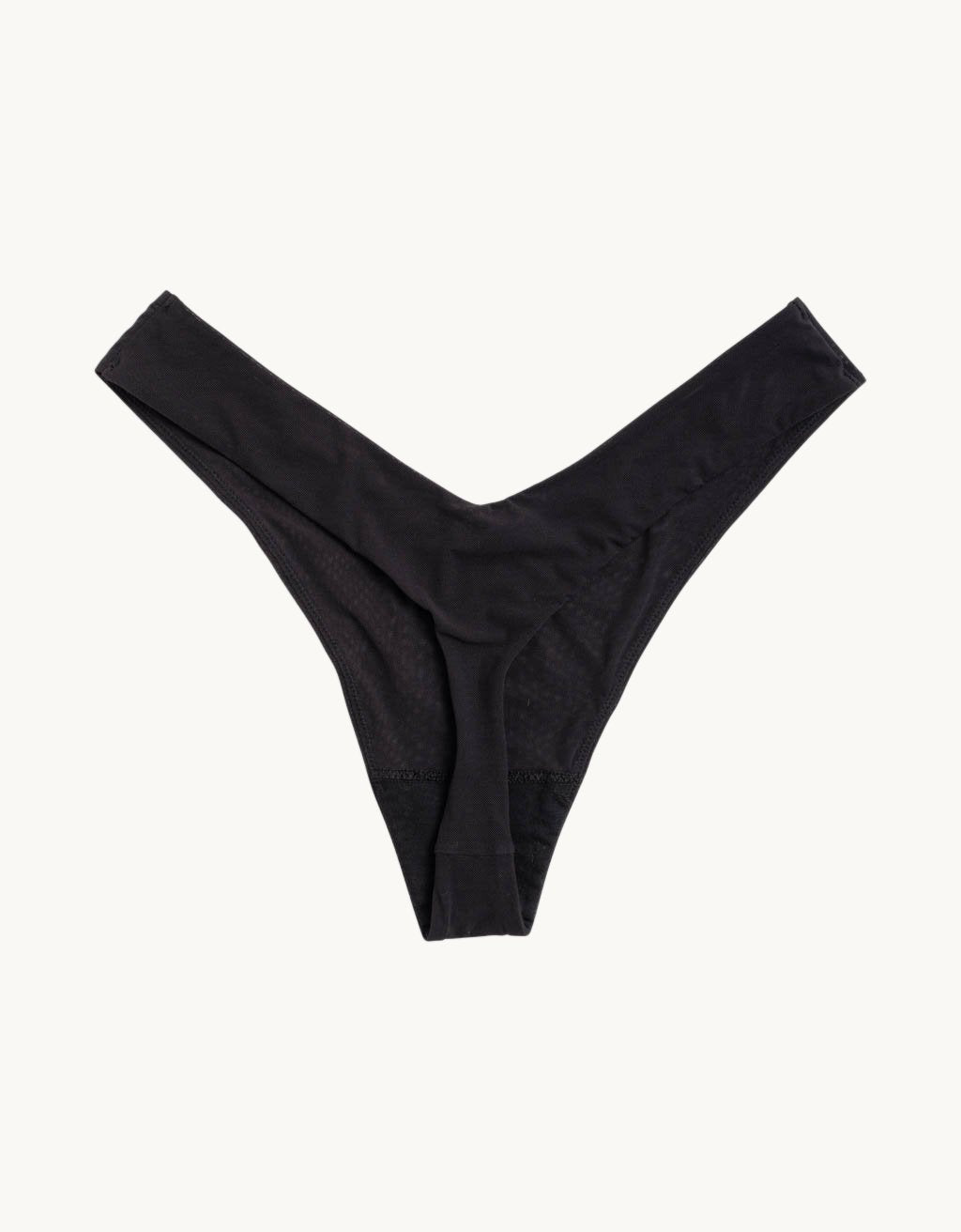 high cut mesh thong