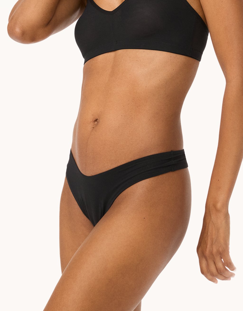 high cut mesh thong