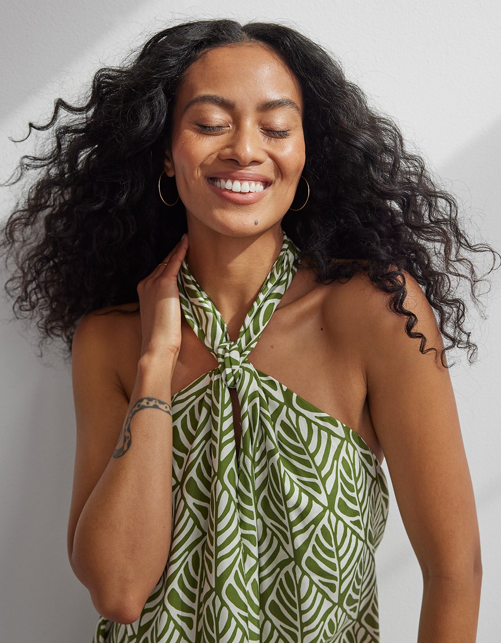 washable silk halter dress