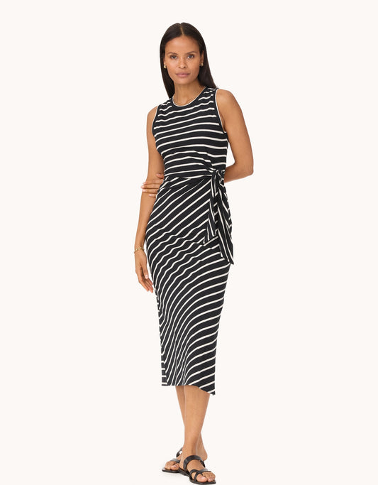 cotton side tie dress