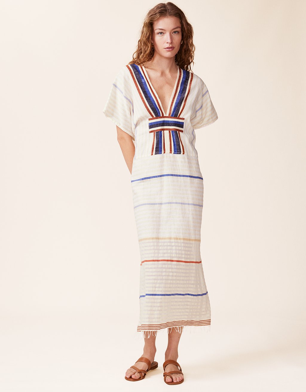 Lemlem Gasira V Neck Caftan