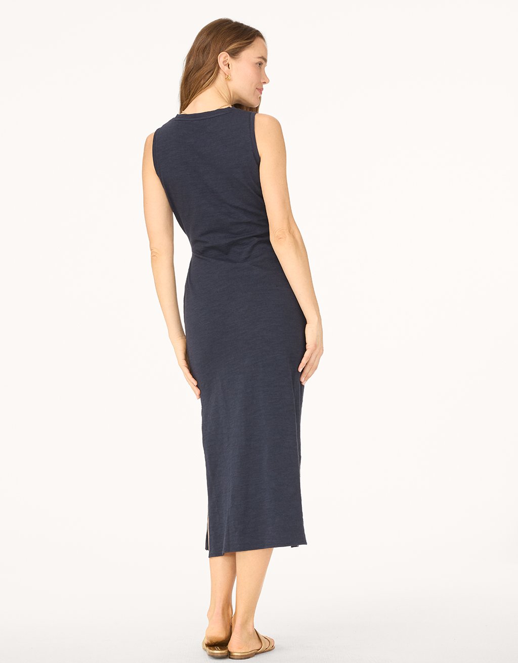 cotton side tie dress
