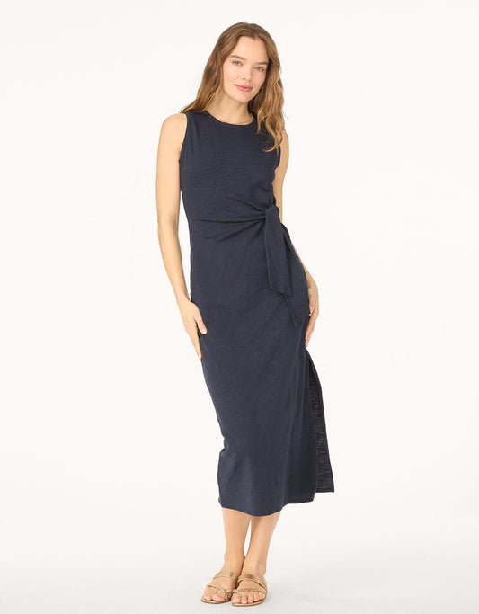 cotton side tie dress