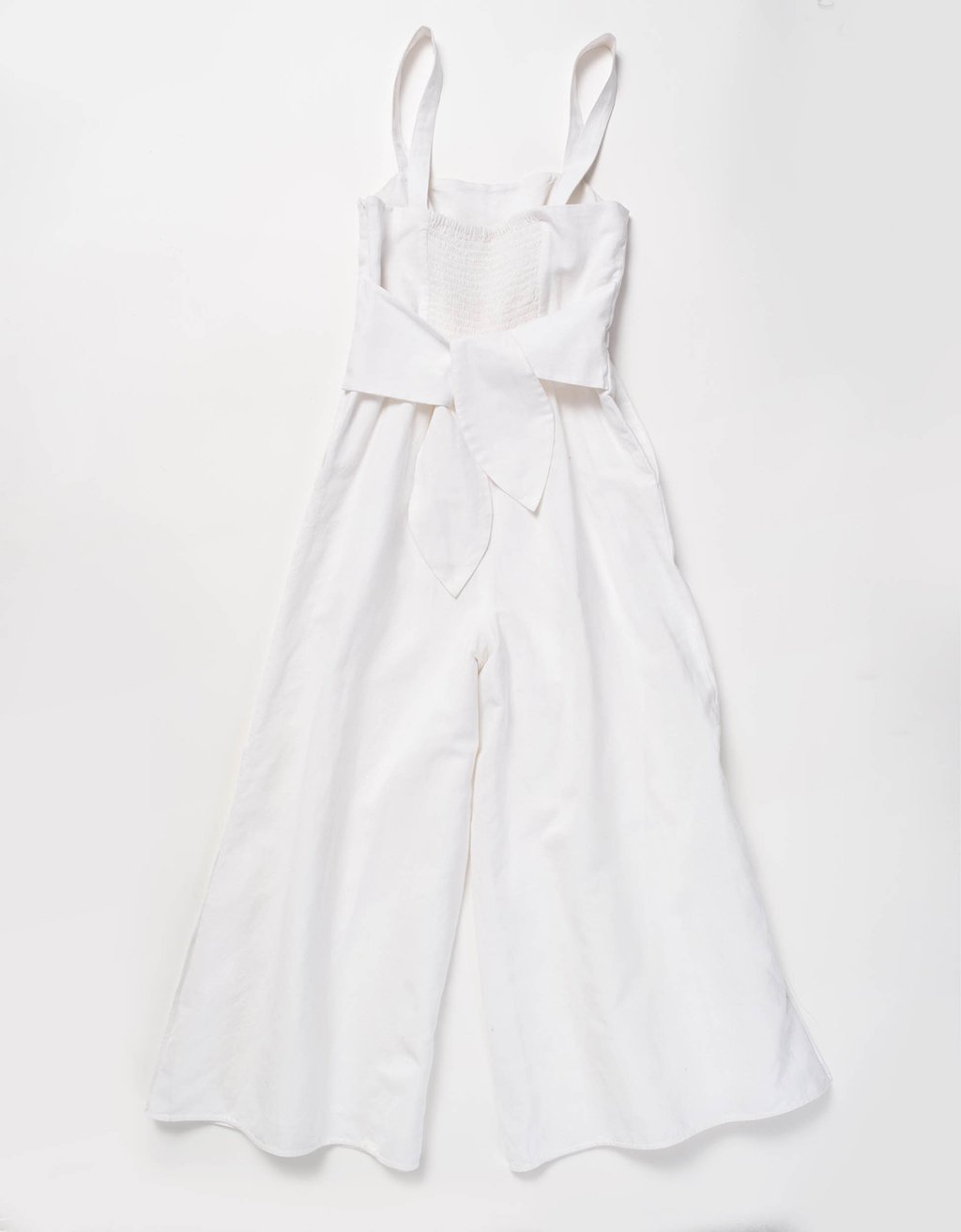 linen tie waist jumpsuit