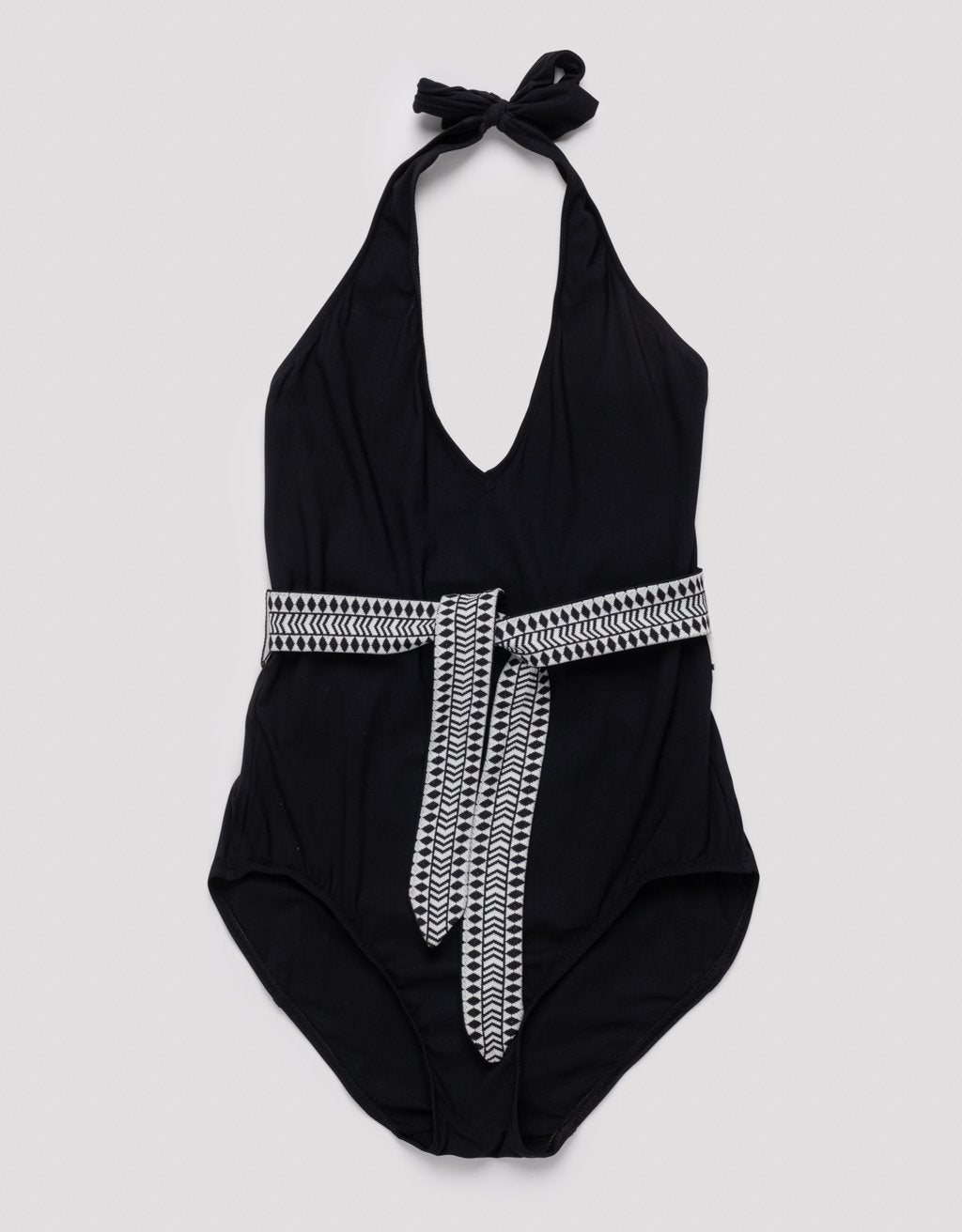 lemlem sofia deep v belted one piece swimsuit