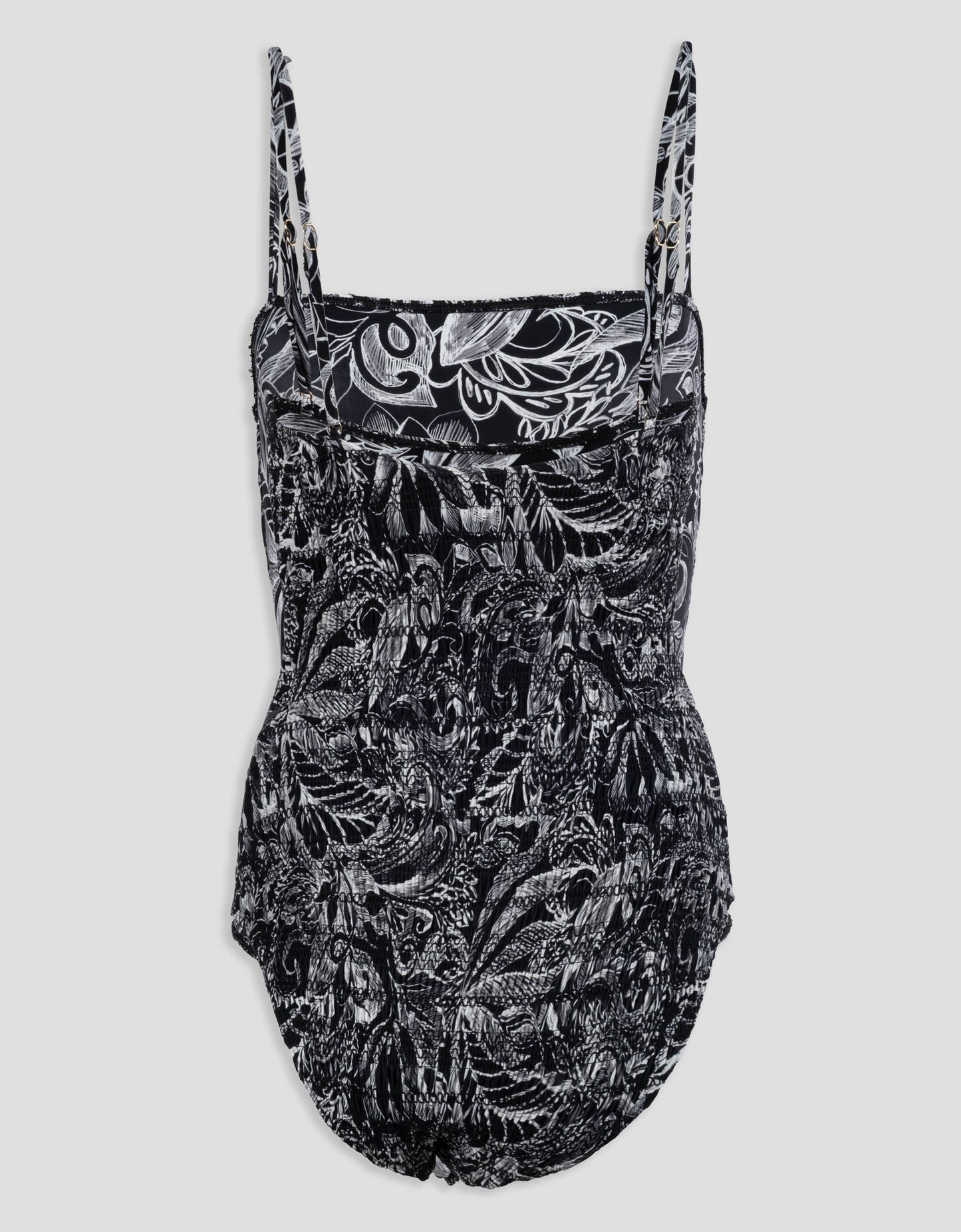 smocked bandeau one piece