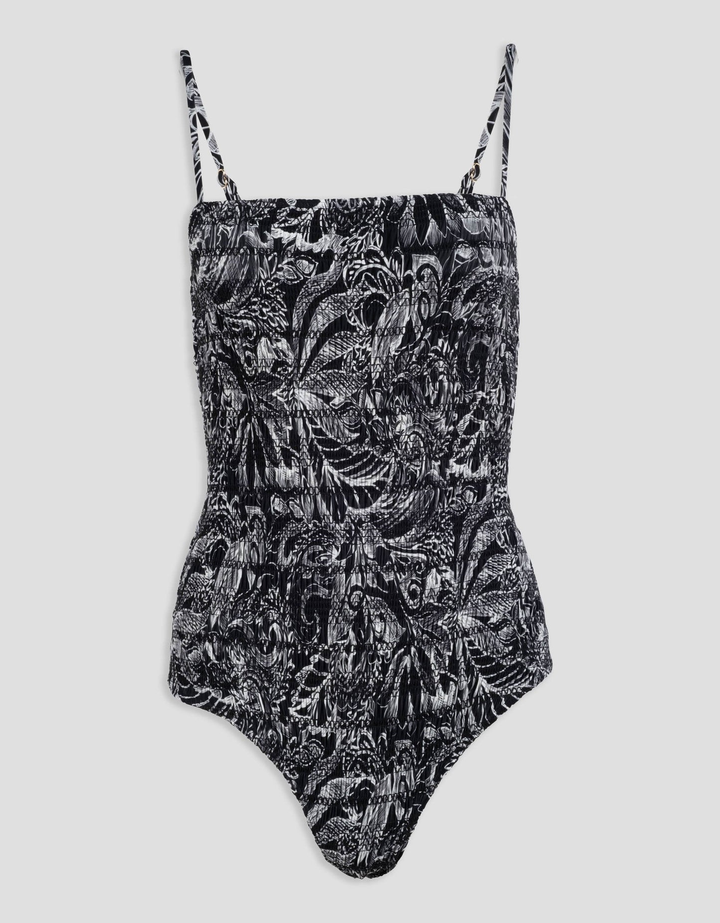 smocked bandeau one piece