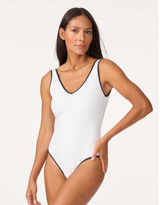 v neck one piece