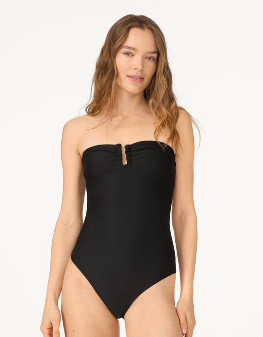 double knit wire bandeau one piece