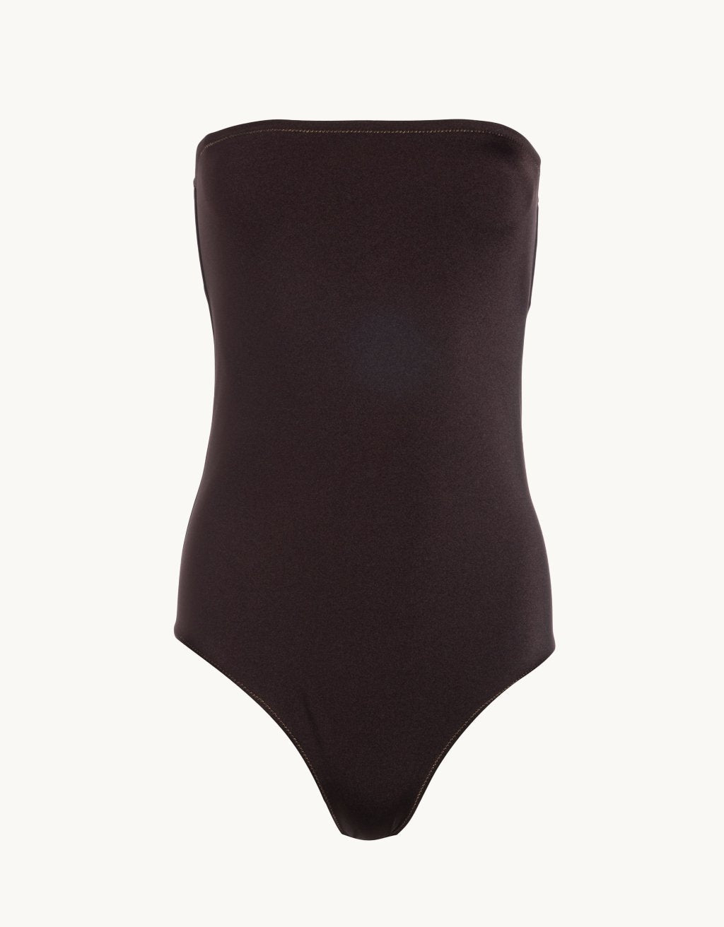 strapless recycled nylon shimmer one piece