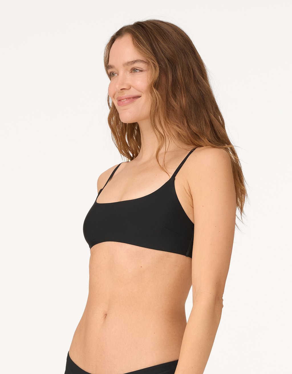 recycled nylon scoop bikini top