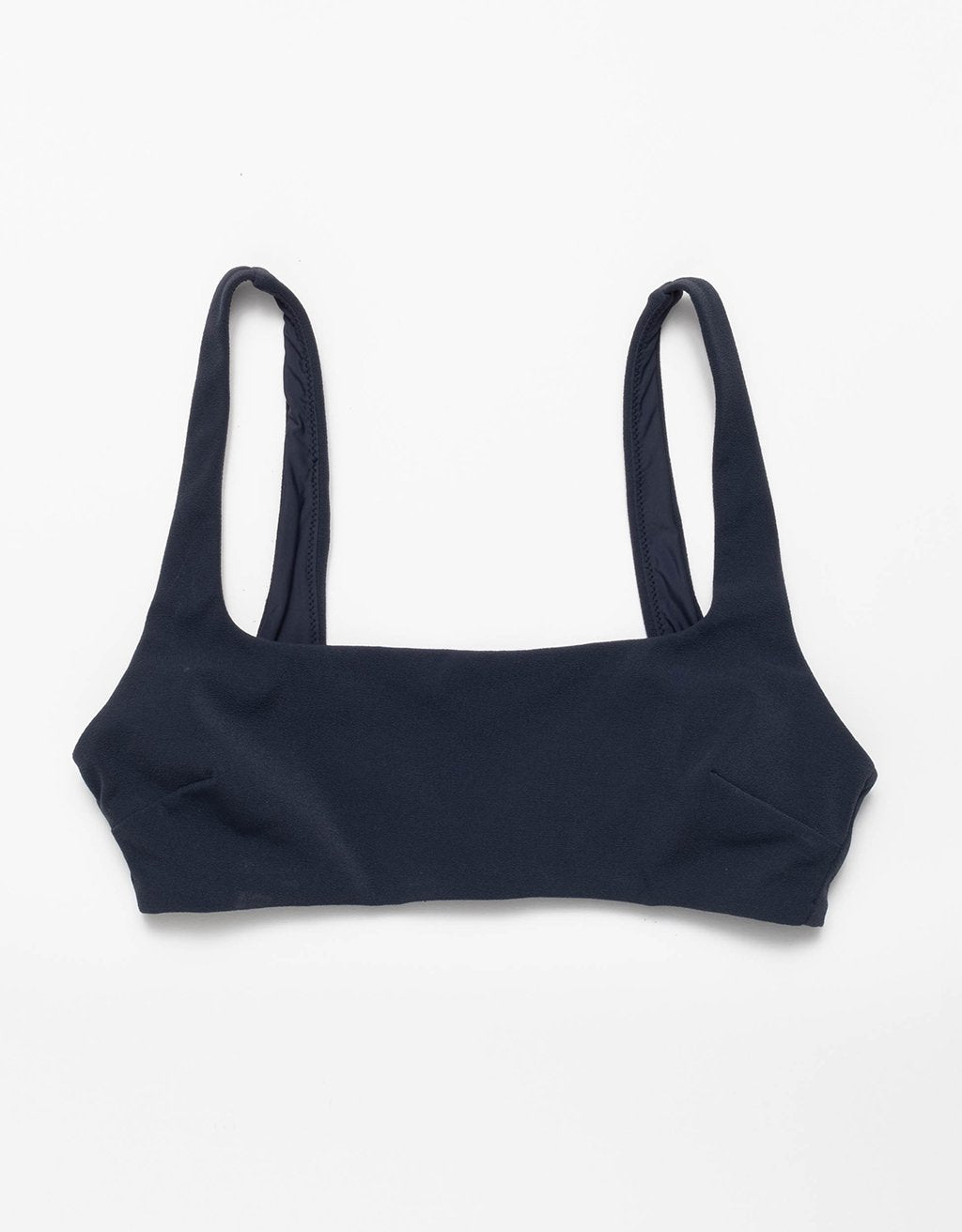 recycled crepe scoop bikini top