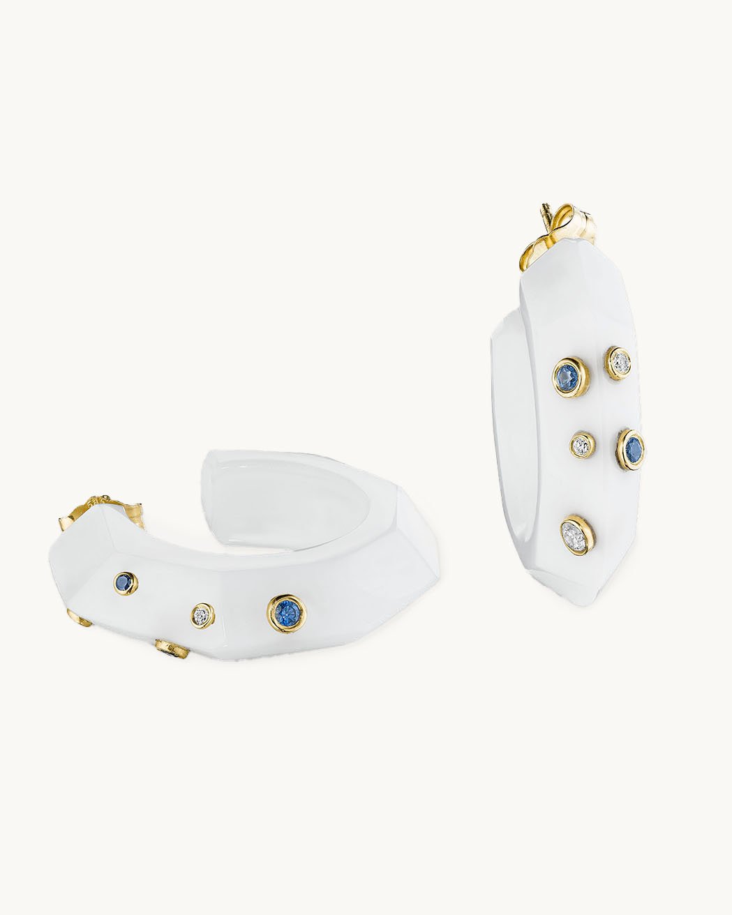 bleecker & prince hand-carved hoop earrings