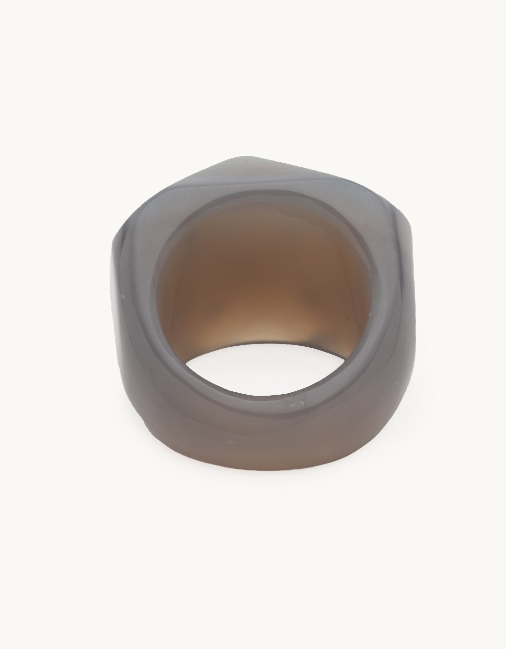 bleecker & prince mini grey agate crane ring