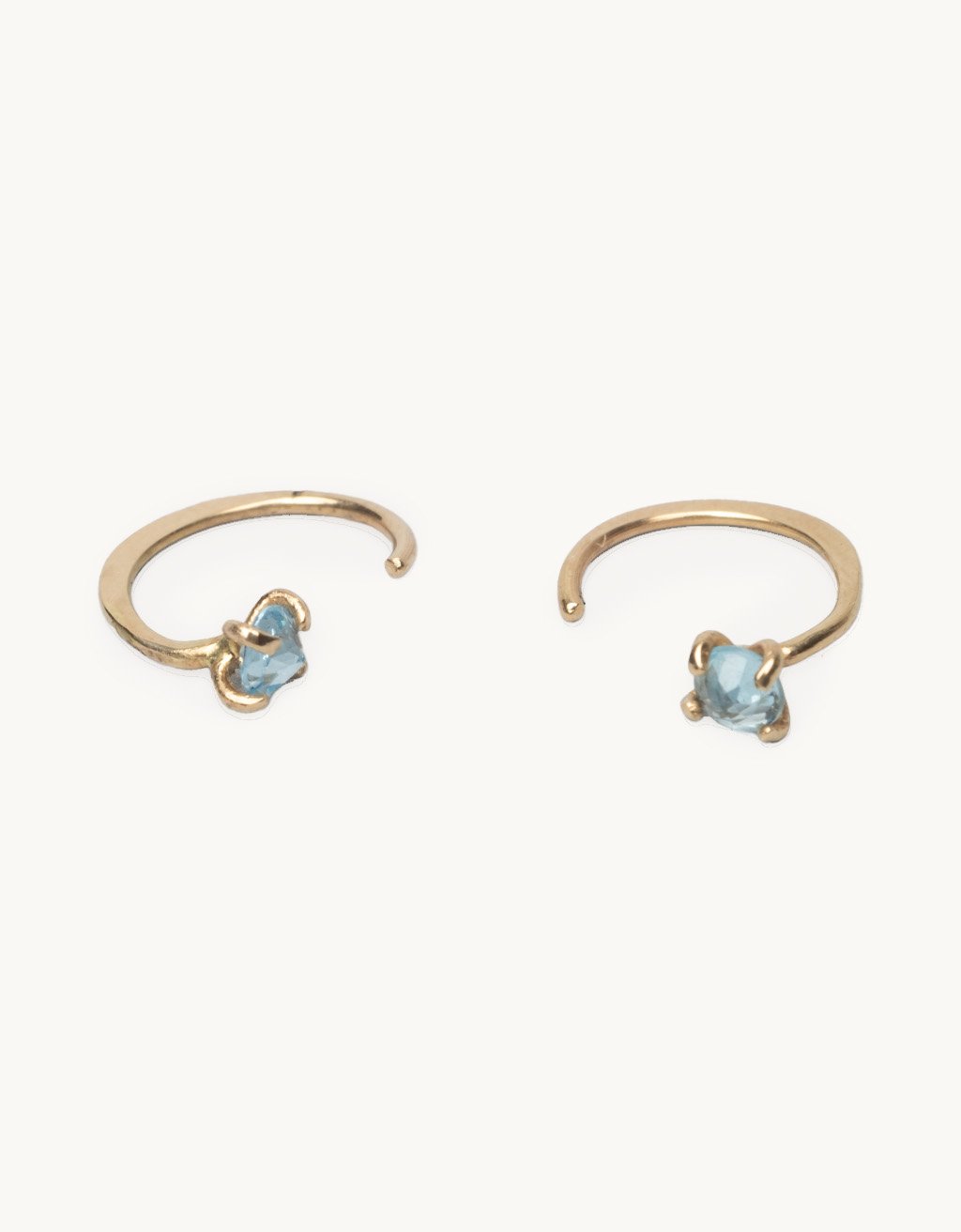 melissa joy manning blue topaz hug earrings
