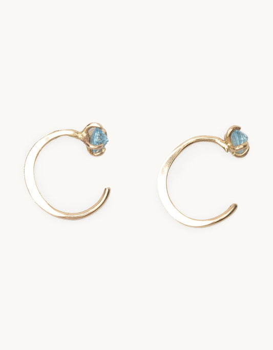 melissa joy manning blue topaz hug earrings