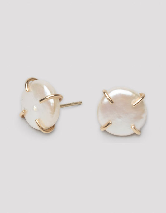 melissa joy manning american pearl stud earrings
