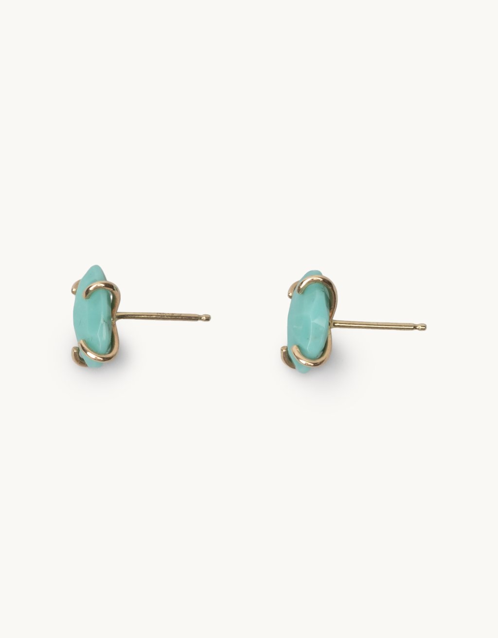 melissa joy manning prong set turquoise stud earrings