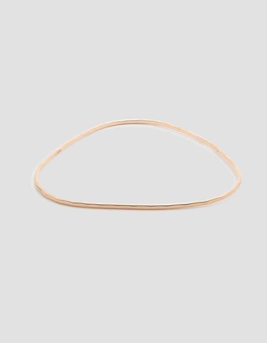 melissa joy manning 14k pink gold heavyweight triangle bangle bracelet