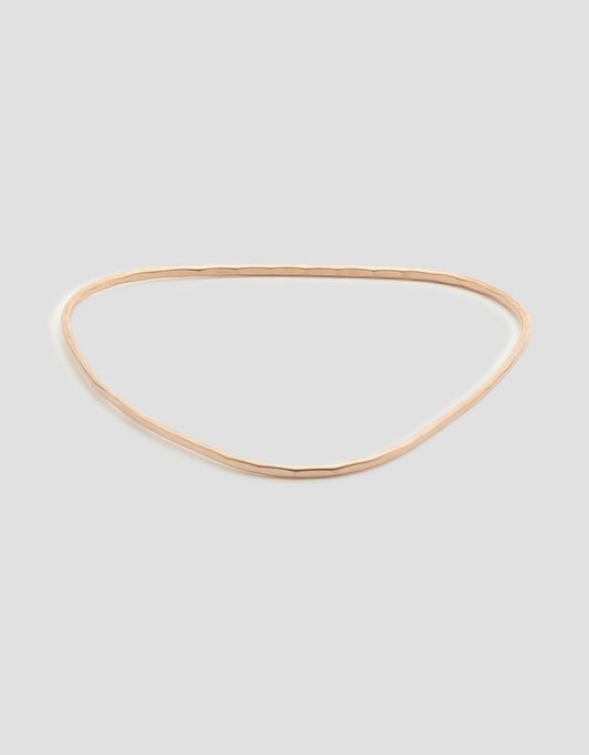 melissa joy manning 14k pink gold heavyweight triangle bangle bracelet