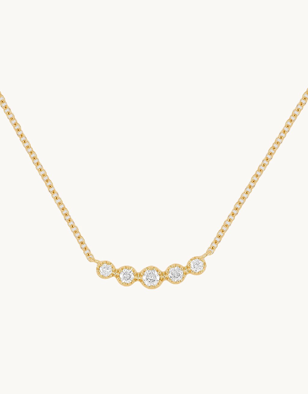 EF Collection Diamond Crown Cresent Necklace