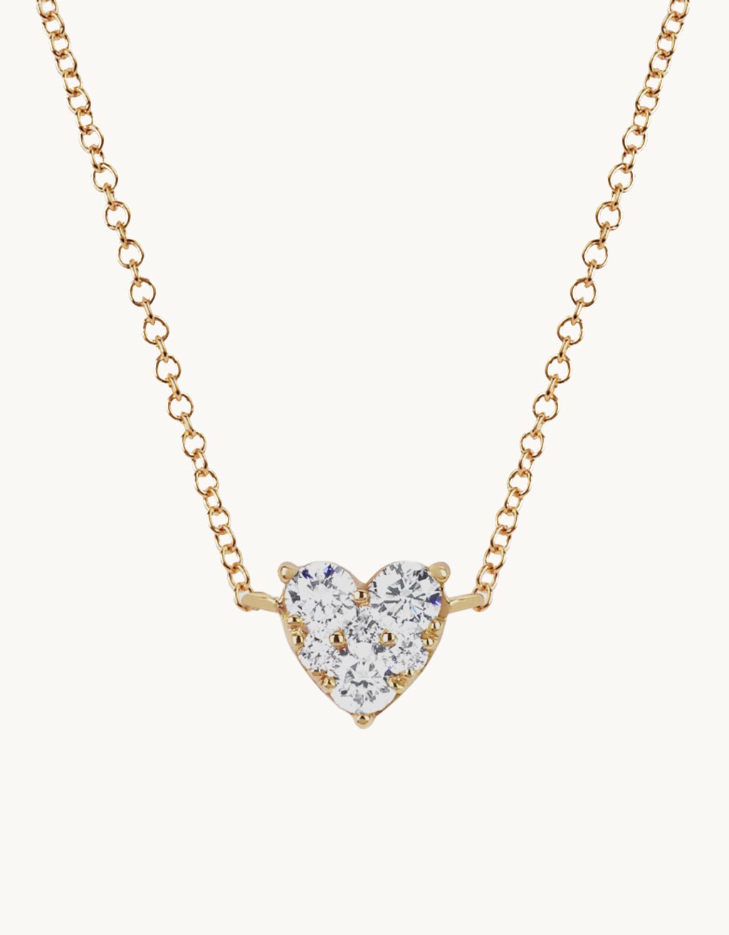 ef collection full cut diamond heart choker necklace